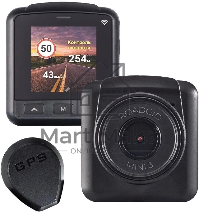 Видеорегистратор Roadgid Mini 3 GPS Wi-Fi черный 2Mpix 1080x1920 1080p 170гр. GPS JIELI5601