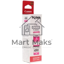 Чернила Canon GI-490M 0665C001 пурпурный для Canon Pixma G1400/2400/3400 (70мл)