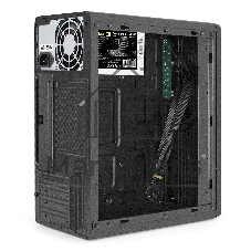Корпус ExeGate BAA-503-AA500, Mini-Tower, чёрный, 1 x 80/90 мм, БП 500 Вт