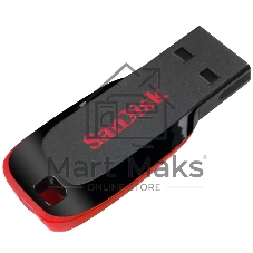 Флешка USB Sandisk CZ50 Cruzer Blade (SDCZ50-016G-B35), 16Gb, USB 2.0, R/W 15/4, черный/красный