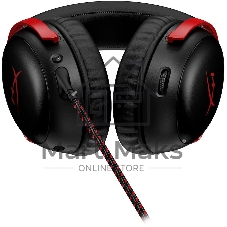 Гарнитура HyperX Cloud III чёрный-красный, проводная, 3.5 мм