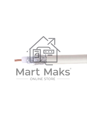 Кабель коаксиальный Cablexpert, RG-6U-CS-2, 75 Ом, 64%, 1 мм, CCS, белый, 100 м