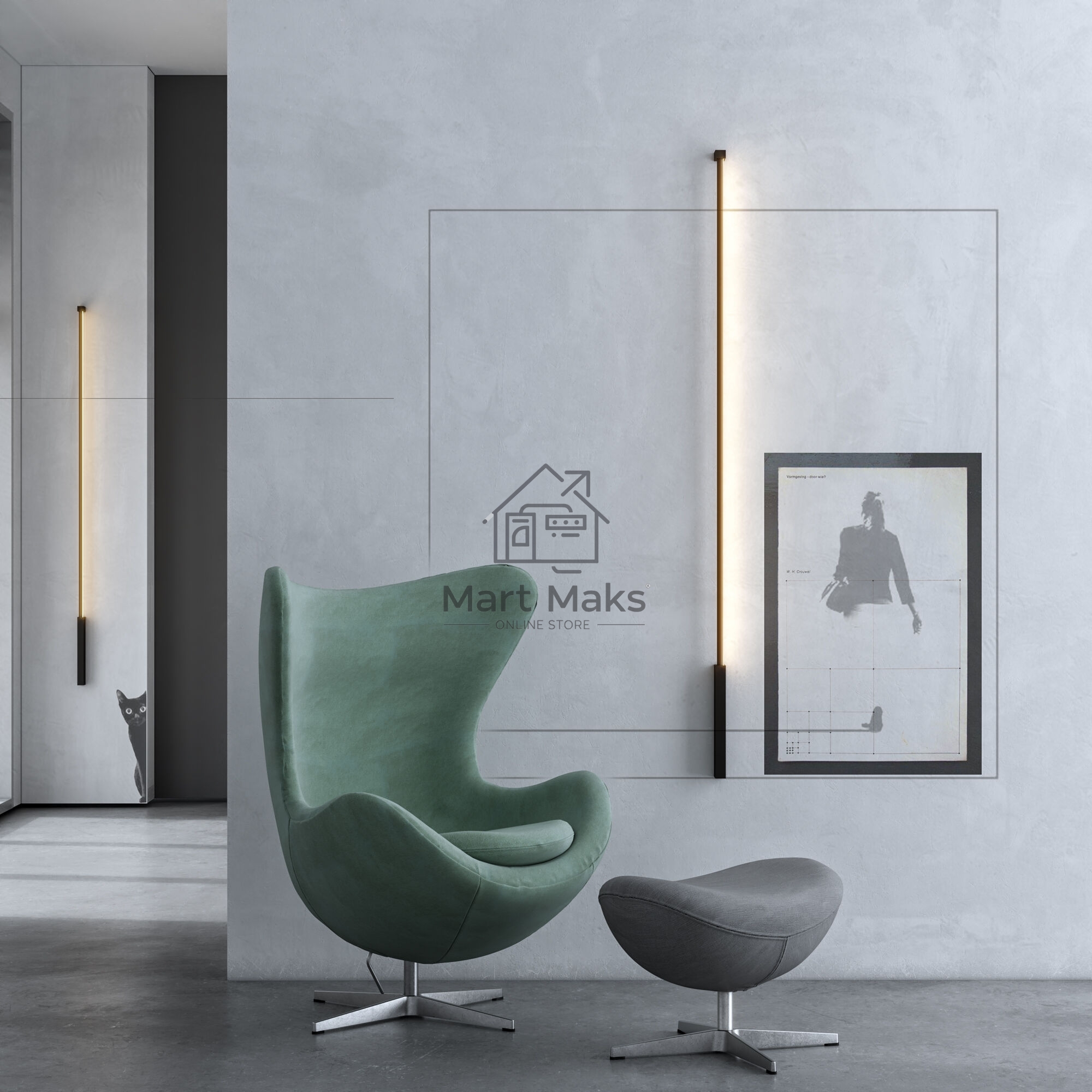 40133/LED / Светильник настенный светодиодный Alto LED черный 4000K