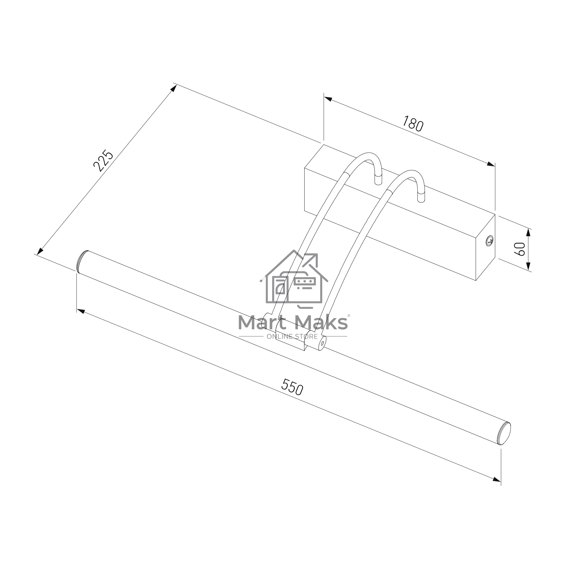 Светильник настенный светодиодный MRL LED 10W 1011 IP20 / Simple LED бронза 3000К