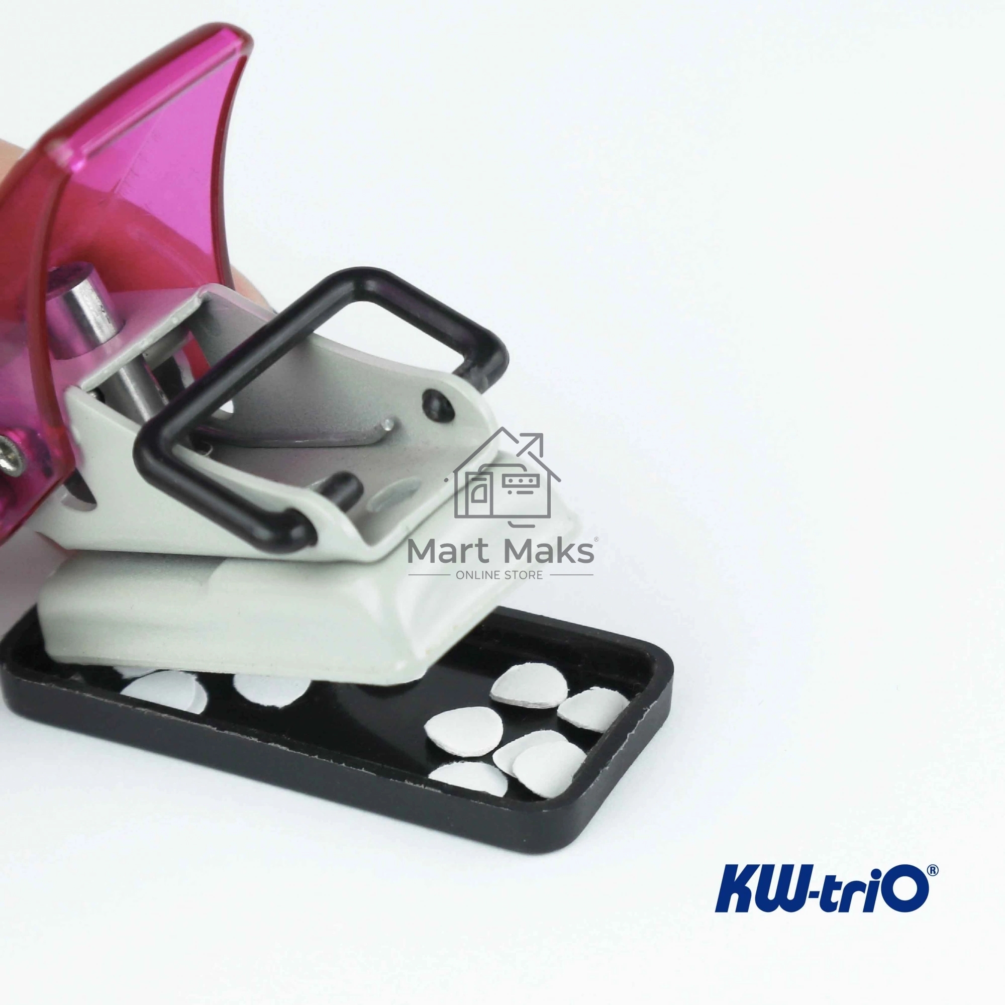 Дырокол Kw-Trio mini 92A0, до 6 листов, металл/пластик ассорти, отверстий: 1