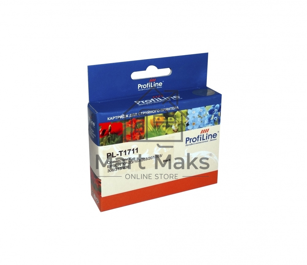 Картридж струйный ProfiLine PL-T1711 для EPSON XP-33/103/203/207/303/306/313/406 экономичный повышенной емкости Black водн