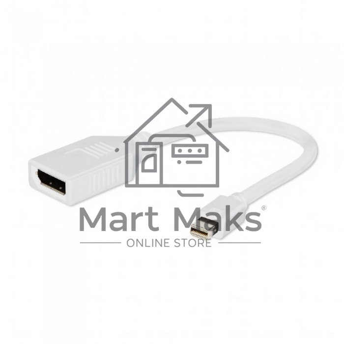 Переходник Gembird Переходник miniDisplayPort - DisplayPort, 20M/20F, длина 16см, белый (A-mDPM-DPF-001-W)