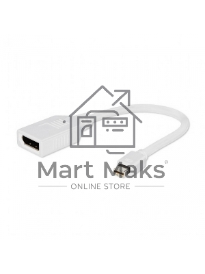 Переходник Gembird Переходник miniDisplayPort - DisplayPort, 20M/20F, длина 16см, белый (A-mDPM-DPF-001-W)