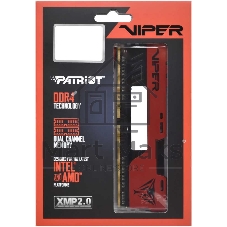 Оперативная память Patriot Viper Elite II, DDR4, 16GB (2x8 GB), 3600 MHz, CL20, DIMM, радиатор, красный, черный