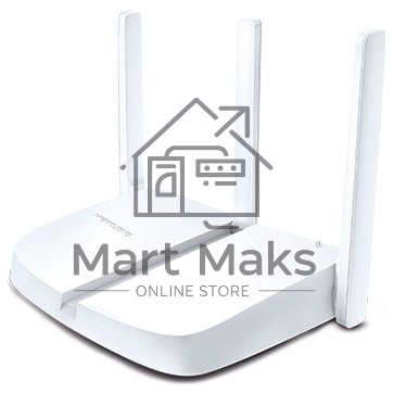 Маршрутизатор Mercusys MW305R Wi-Fi роутер 300 Мбит/с 2,4 ГГц, 1 порт WAN 10/100 Мбит/с + 4 порта LAN 10/100 Мбит/с, 2 фиксированные антенны