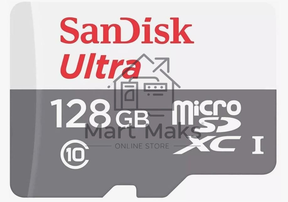 Флеш карта microSD 128GB SanDisk microSDXC Class 10 Ultra UHS-I 100MB/s