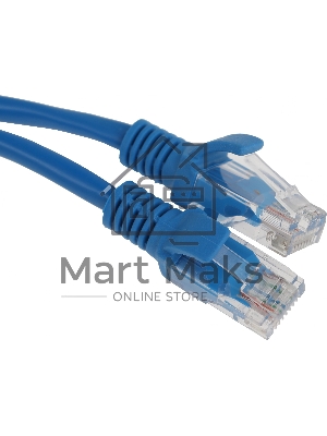 Патч-корд Premier PP12-5M/B 1000Gbит/с UTP 4 пары cat5E CCA molded 5м синий RJ-45 (m)-RJ-45 (m)