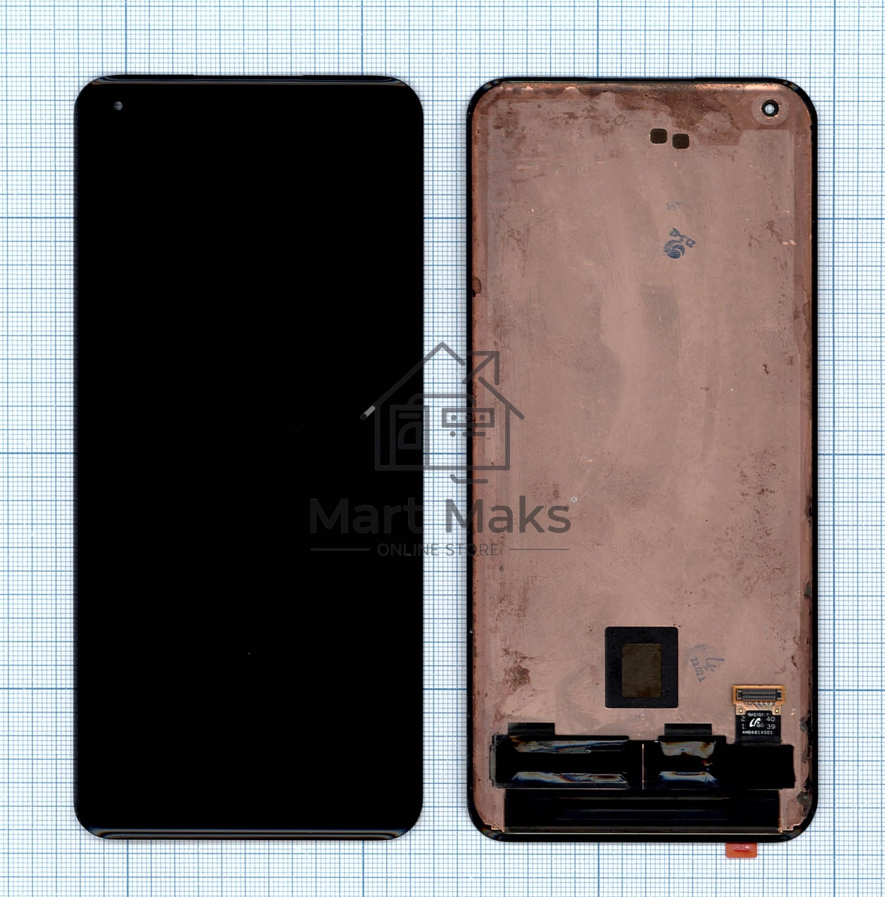 Дисплей для Xiaomi Mi 11 в сборе с тачскрином черный (refurbished)