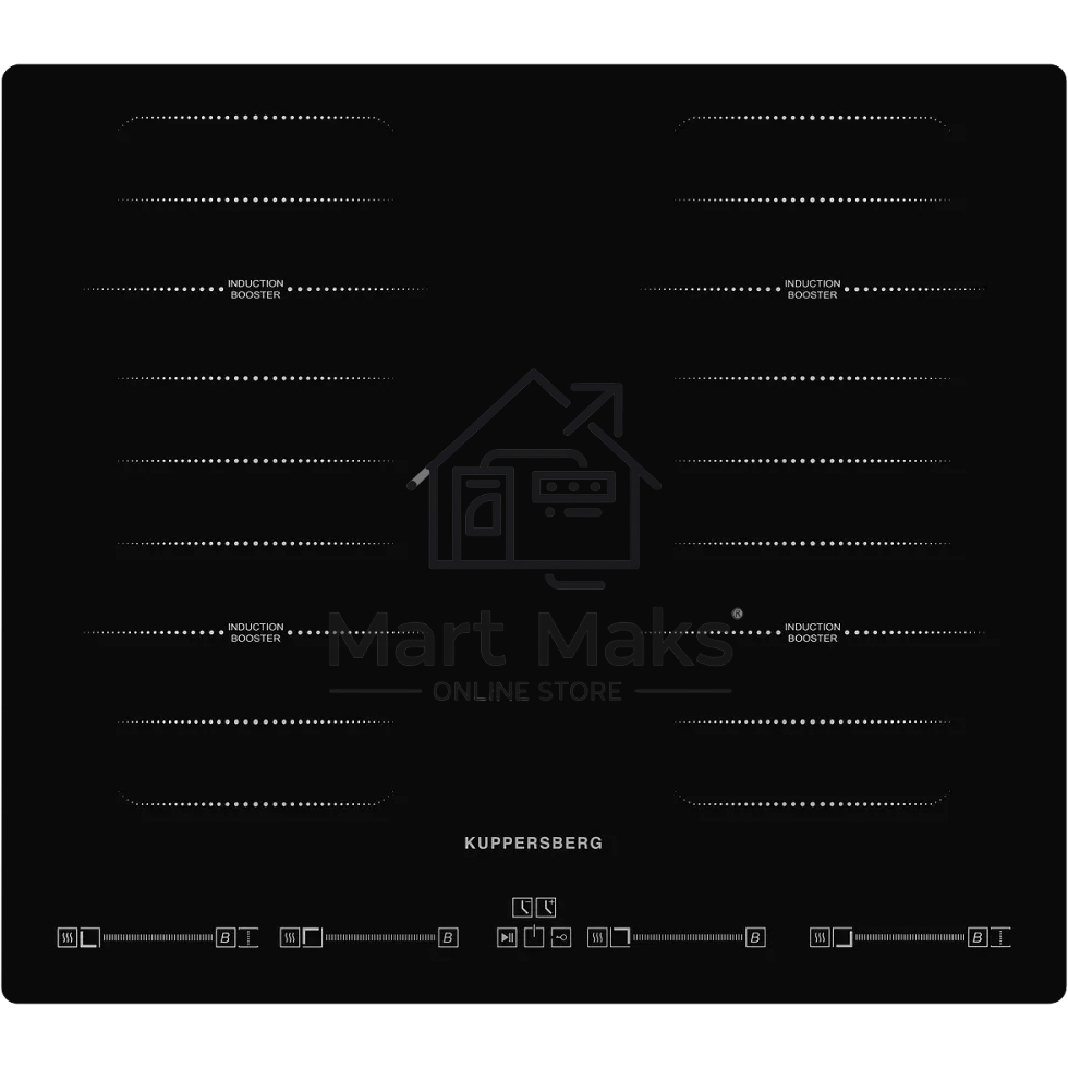 Встраиваемая электрическая панель Kuppersberg ICS 644 60 см, индукция, 4 конфорки, Flexi-zone, черный