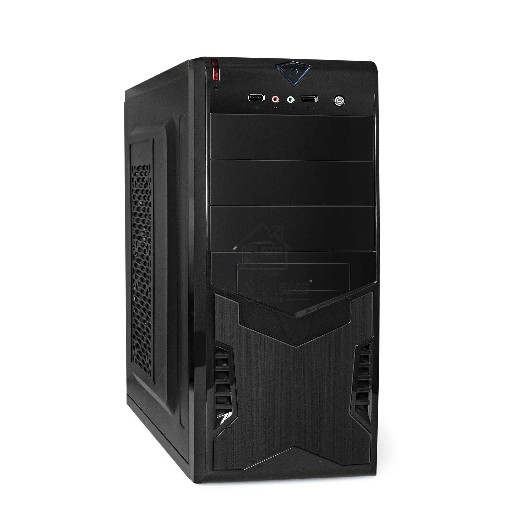 Компьютерный корпус Miditower ExeGate EX261448RUS CP-601 Black, ATX, (CP350W, 80мм), 2хUSB, Audio