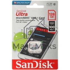 Флеш карта microSD 128Gb SanDisk microSDXC Class 10 Ultra UHS-I A1 140Mb/s