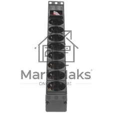 Блок розеток горизонтальный ExeGate ServerPro PDU-19H801 Al-8S-C14-SW, 19