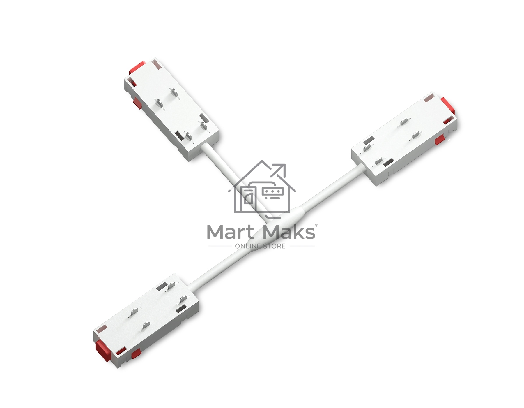 GL1113 WH белый коннектор питания T-образный для шинопровода Magnetic 220V 250*150*18