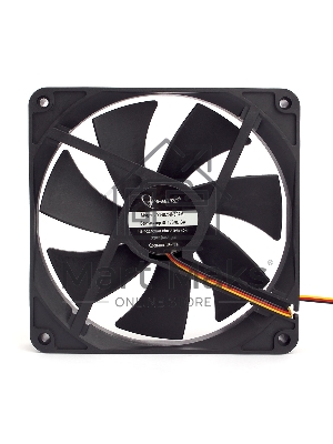Вентилятор для корпуса Gembird 17610 черный, 140 мм, 2000 об/мин, 25.5 дБ, 3 pin