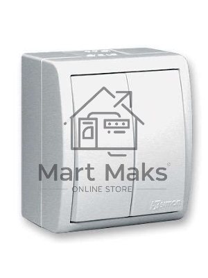 Выключатель 2-кл. ОП Simon15 10А IP54 белый Simon 1594398-030