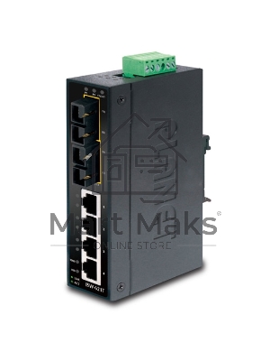 Коммутатор для монтажа в DIN рейку PLANET Technology ISW-501T IP30 Slim Type 5-Port Industrial Fast Ethernet Switch (-40 to 75 degree C)