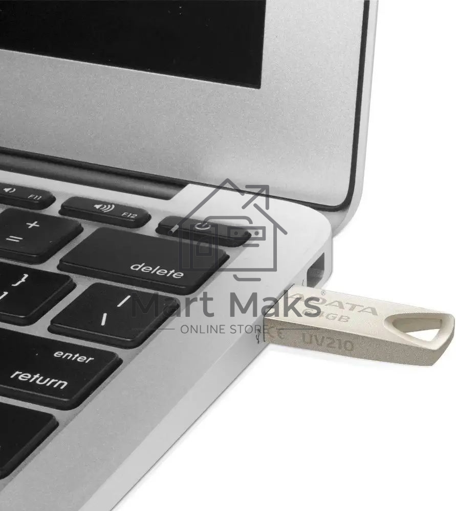 Флешка USB R/W ADATA R/W 64GB ADATA UV210, USB 2.0, Металлич. Серебро