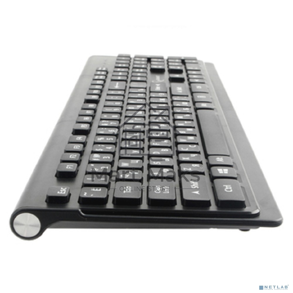 Комплект клавиатура+мышь беспроводные Gembird KBS-7200, черный, 2.4ГГц/10м, 1600 DPI, мини-приемник- USB