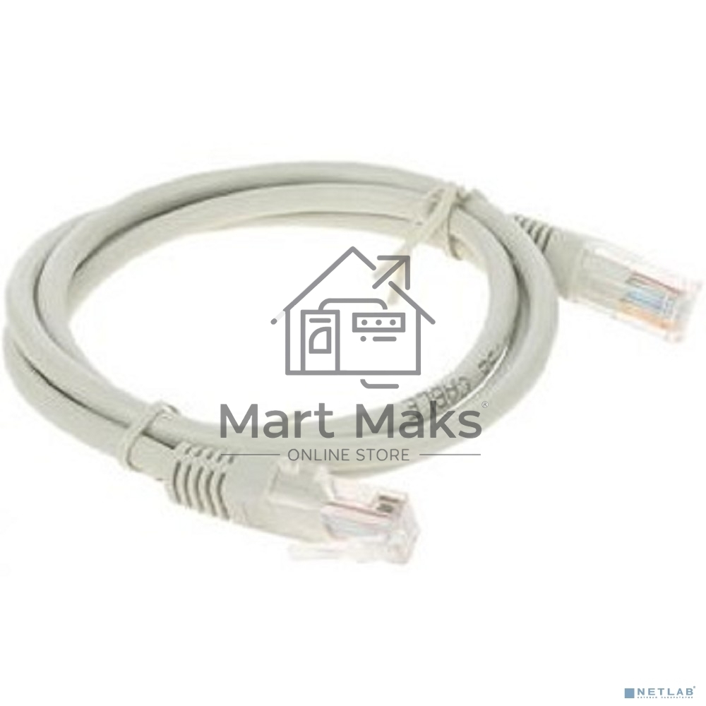 Патч-корд медный UTP Cablexpert PP10-1M кат.5e, 1м, литой, многожильный (серый)
