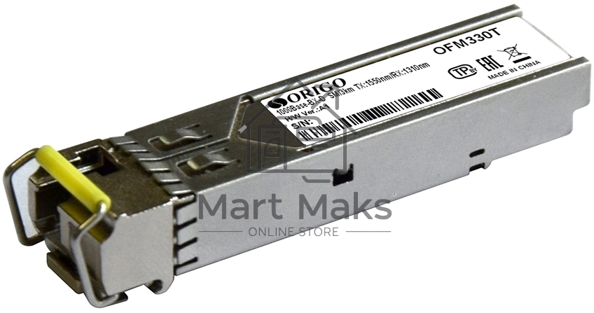 Трансивер ORIGO OFM330T/10KM WDM SFP Transceiver, 1000Base-BX-D, Simplex LC, TX: 1550nm, RX: 1310nm, Single-mode, 10KM