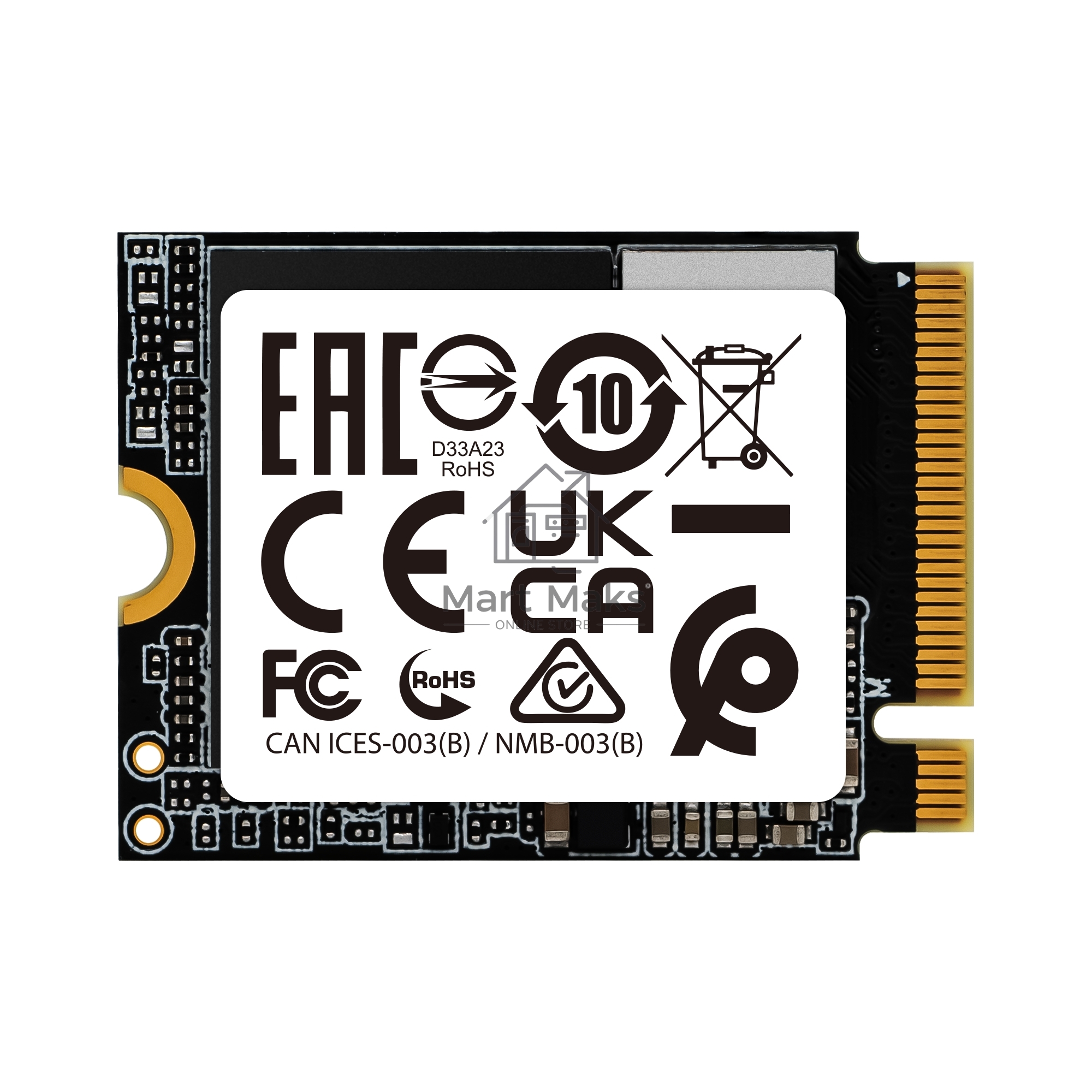 Накопитель SSD ADATA XPG GAMMIX S55, 1Tb, PCIe 4.0 x4, 2230, NVMe, R/W 5000/3700