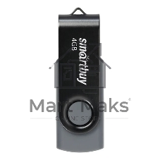 Флешка USB Smartbuy Twist Black (SB004Gb2TWK), 4Gb, USB 2.0, R/W 10/7, черный