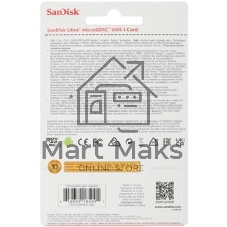 Флеш карта microSD 128Gb SanDisk microSDXC Class 10 Ultra UHS-I A1 140Mb/s