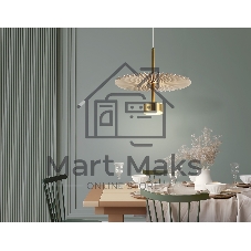 Светильник Ambrella light LH72603 BR/WH латунь/бежевый 6W 3000K D300*260-1770