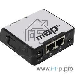 Беспроводной маршрутизатор MikroTik RBmAP2nD 802.11n 300Mbps 2.4 ГГц -1xLAN PoE белый