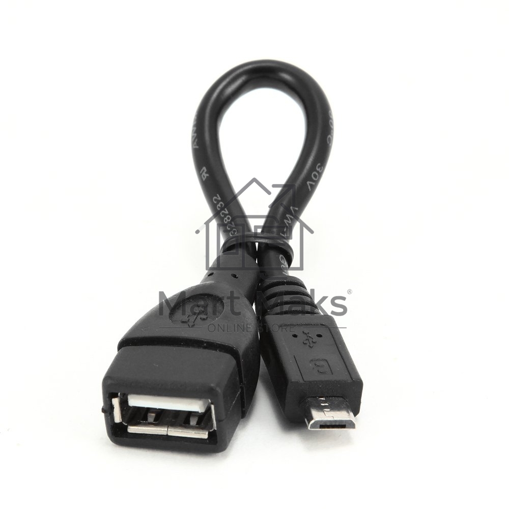 Кабель Gembird/Cablexpert A-OTG-AFBM-001 AF/MicroBM, Кабель USB 2.0 OTG, 0.15м, пакет