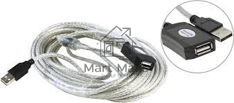Кабель AM/AF USB2.0 10м Aopen удлинитель активный(с усилителем) USB2.0-repeater, ACU823-10M
