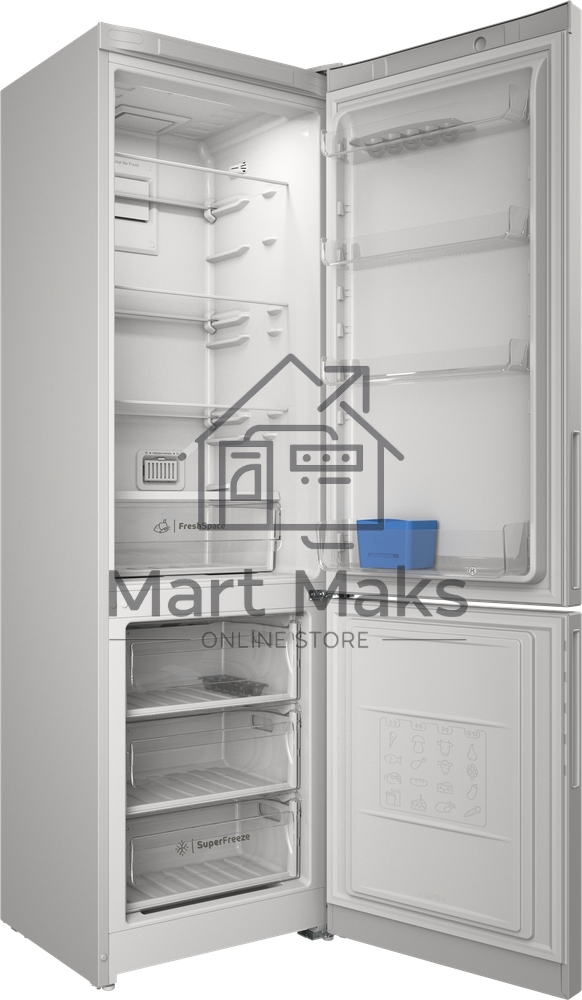 Холодильник Indesit ITR 5200 W белый двухкамерный 247/78л морозилка снизу