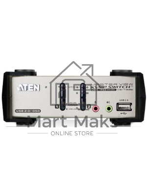 Переключатель консоли электронный, 2 порта PS/1 2 Port USB2.0 KVMP Switch with OSD