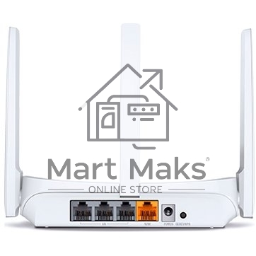 Маршрутизатор Mercusys MW305R Wi-Fi роутер 300 Мбит/с 2,4 ГГц, 1 порт WAN 10/100 Мбит/с + 4 порта LAN 10/100 Мбит/с, 2 фиксированные антенны