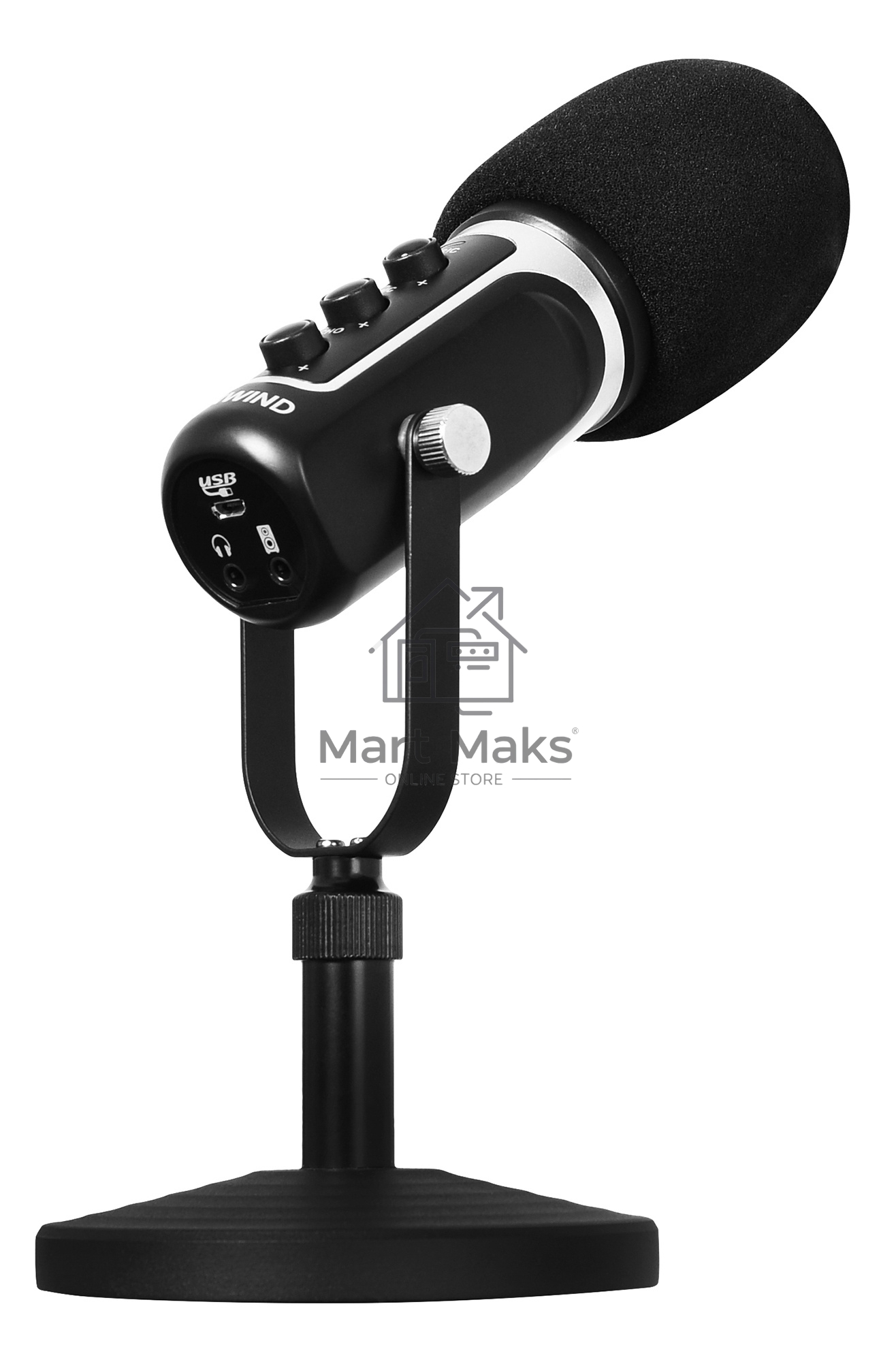 Микрофон проводной SunWind SW-SM500G 1.8м черный