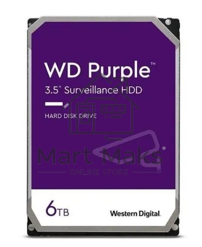 Жесткий диск Western Digital 6TB SATA-IIISurveillance Purple (5400rpm) 256Mb 3.5