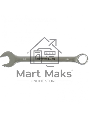 Ключ комбинированный, 30 мм, CrV, матовый хром Stels