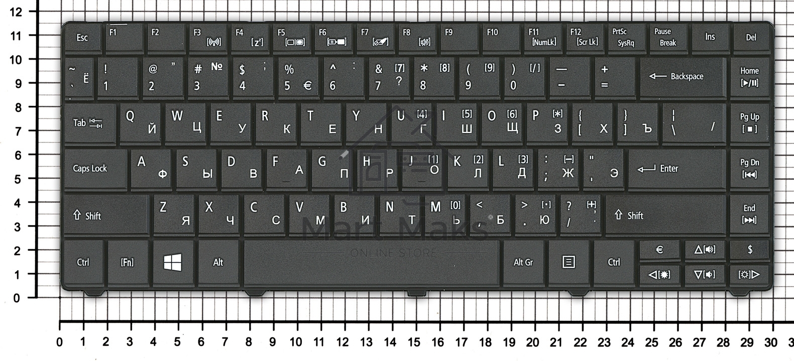 Клавиатура для ноутбука Acer Aspire E1-471 черная