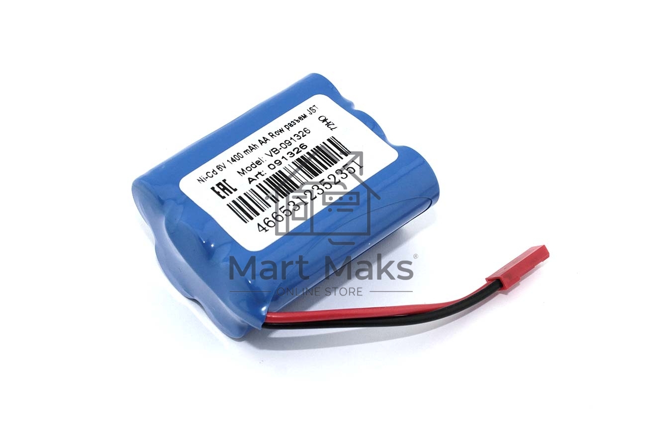 Аккумулятор Ni-Cd 6V 1400 mAh AA Row разъем JST (2+3)