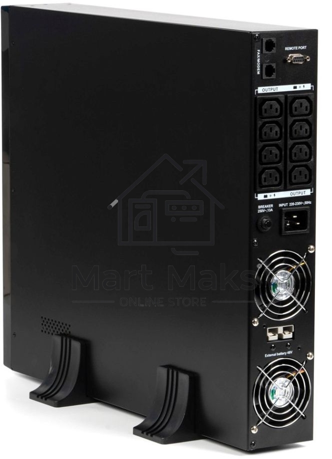 Источник бесперебойного питания ИБП Бастион RAPAN-UPS 3000 RACK+4x9Ah (2100 Вт, Line-interactive, встроенные АКБ 6 шт.x 9Ah) 8960
