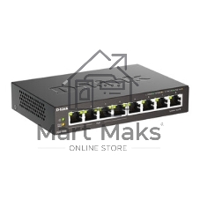 Коммутатор D-Link DGS-1008P/F3A, 8×1 Гбит/с, неуправляемый