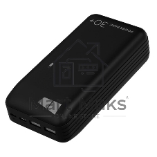 Портативный аккумулятор More choice (4620202550576) PB22-30 с кабелем 2USB 2.1A - 30000mAh черный