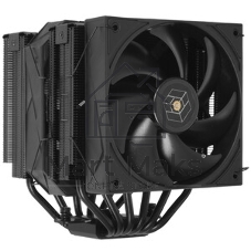 Кулер для процессора Thermalright Royal Pretor 130 (4-pin PWM, 158мм, Ni/Cu, 6x6мм, 1x120+1x130мм, 80.45CFM/81.88CFM, 29.4dBA/28.3dBA, 2150PM/1750RPM, S: 1200, 1700, 1851, 2011, 2066, 115X, AM4, AM5, silver, black)