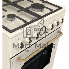 Плита комбинированная Gorenje GKS5B70CLI бежевый, конфорок 4 газовых, духовка 70 л, 50 см x 85 см x 59.4 см