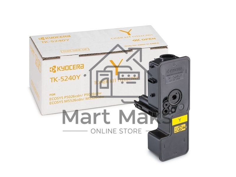Картридж лазерный Kyocera TK-5240Y (1T02R7ANL0) желтый для P5026cdn/cdw, M5526cdn/cdw 3000 стр.